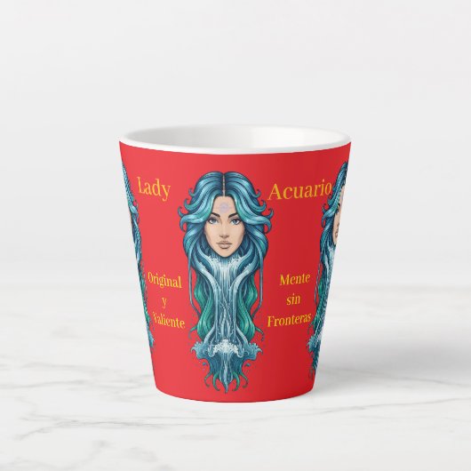 Taza Lady Acuario – Tu signo en cada sorbo Milchtasse (Vorderseite)