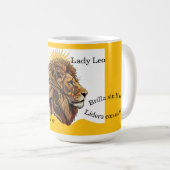 Taza Lady Leo León Zodíaco Kaffeetasse (VorderseiteRechts)