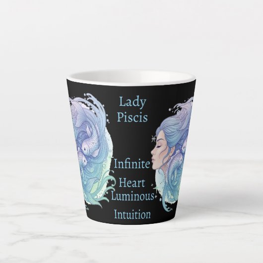 Taza Lady Piscis – Mística en cada sorbo Milchtasse (Vorderseite)