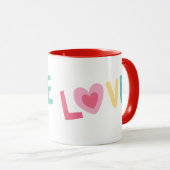 Taza Love letra de corazón Tasse (VorderseiteRechts)