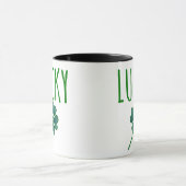 Taza Lucky Clover St Patricks Day Tasse (Zentrum)