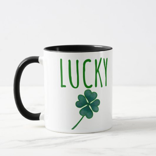 Taza Lucky Clover St Patricks Day Tasse (Links)