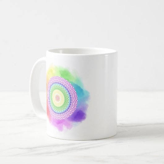 Taza mandala de colores kaffeetasse (Vorderseite Links)