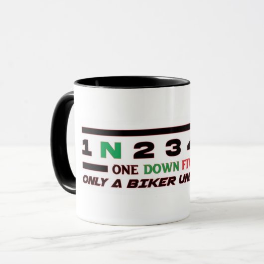 Taza Motera Biker Rider Tasse (Vorderseite Links)