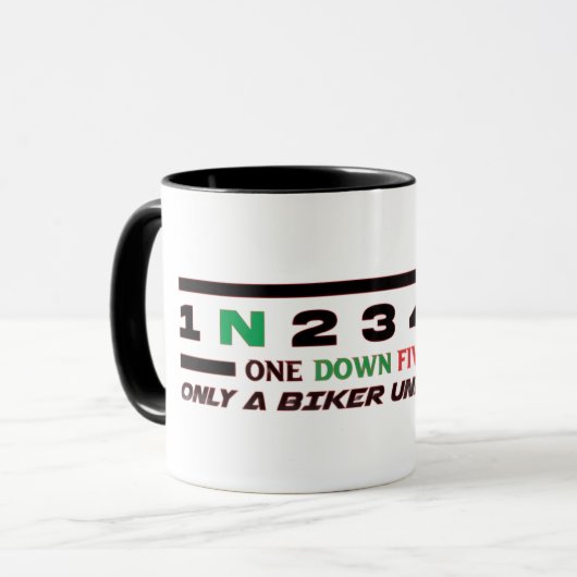 Taza Motera Biker Rider Tasse (Vorderseite Links)