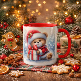 Taza navideña con un adorable osito Taza Tasse