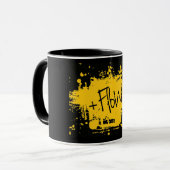 Taza Negra con logo de +Flow Tasse (Vorderseite Links)