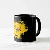 Taza Negra con logo de +Flow Tasse (VorderseiteRechts)