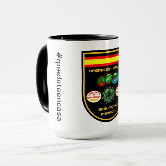 Taza Operación Bálmis Seguridad Privada España Tasse (Vorderseite Links)