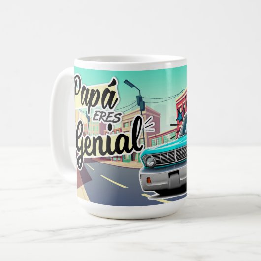 Taza Papá Eres Genial Kaffeetasse (Vorderseite Links)