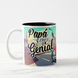 Taza Papá Eres Genial Vocho – Zweifarbige Tasse