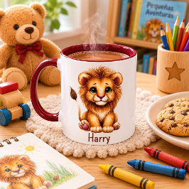 Taza para niños personalizada con diseño de animal tasse