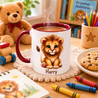 Taza para niños personalizada con diseño de animal tasse
