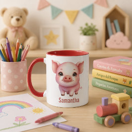 Taza para niños personalizada con diseño de animal tasse