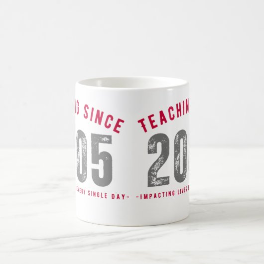 Taza para profesores Teaching since 2005 Kaffeetasse (Mittel)