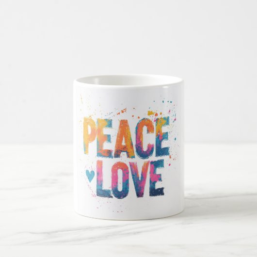 Taza Peace and Love Kaffeetasse (Mittel)