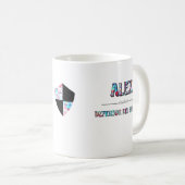 Taza personalizada Alex y su significado Kaffeetasse (VorderseiteRechts)