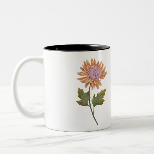 Taza personalizada con bonita flor romantica zweifarbige tasse (Links)