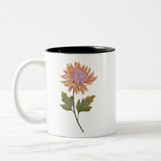 Taza personalizada con bonita flor romantica zweifarbige tasse