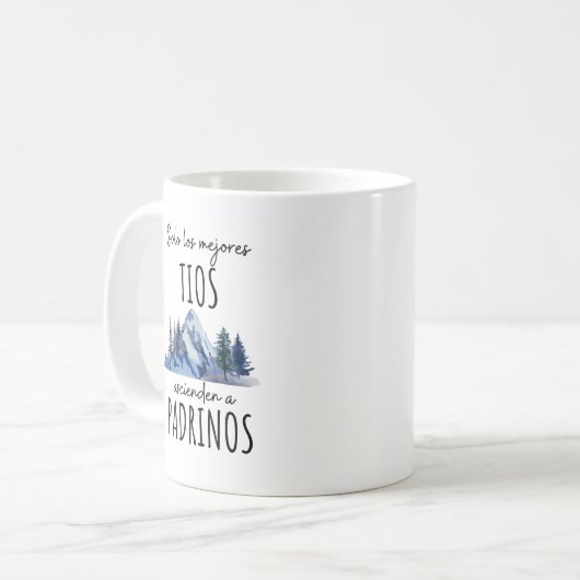 Taza Personalizada Quieren Ser Mis Padrinos 2025 Kaffeetasse (Vorderseite Links)