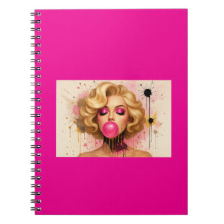 Taza Pop Art Glam con Mujer Rubia y Chicle Notizblock