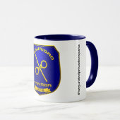 Taza Seguridad Privada España Placa Azul Tasse (VorderseiteRechts)