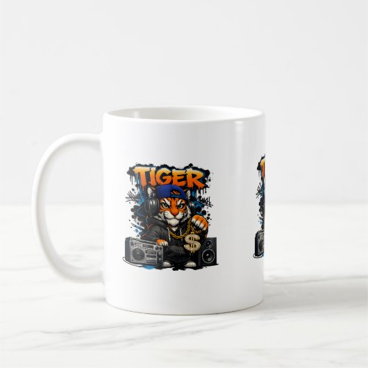 Taza Tiger Hip Hop Style Kaffeetasse (Links)