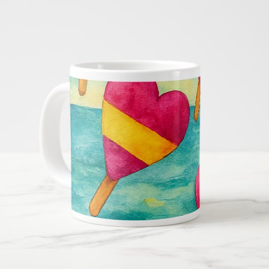 Tazas de café helados en la playa Jumbo-Tasse (Vorderseite Links)