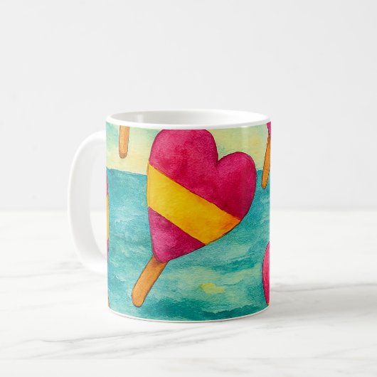 Tazas de café helados en la playa  kaffeetasse (Vorderseite Links)