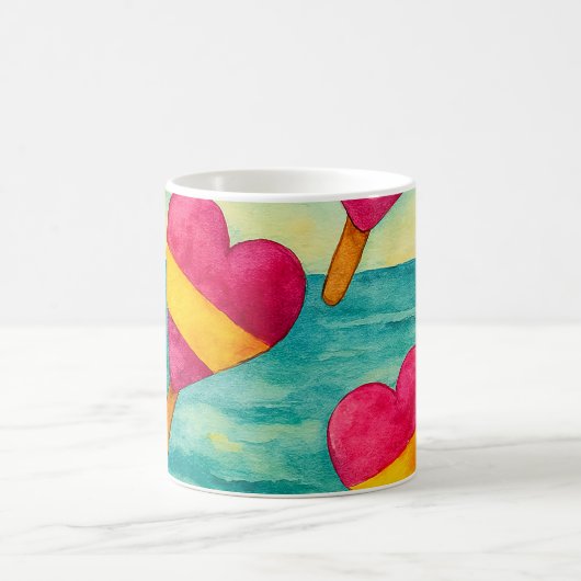 Tazas de café helados en la playa kaffeetasse (Mittel)