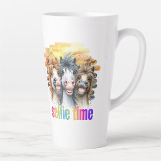 Tazas horse meme – funny horses on a selfie milchtasse