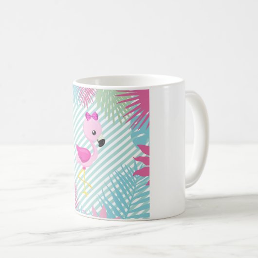 Tazas Personalizadas Flamenco Rosa Baby Kaffeetasse (VorderseiteRechts)