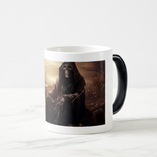 Tazas, santa muerte, la niña, esotérico, mug verwandlungstasse (VorderseiteRechts)