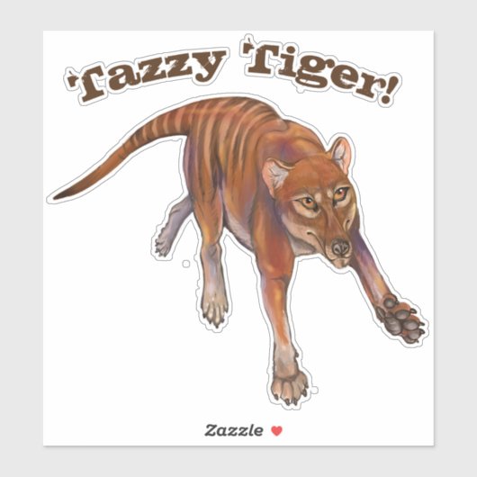 Tazmanian Tiger Thylacine Aufkleber (Blatt)