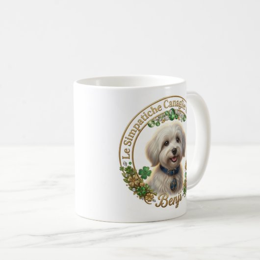 Tazza Benji Bianca - Coton Detectives Kaffeetasse (VorderseiteRechts)