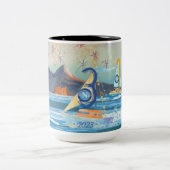 Tazza-Gedenkstätte Napoli 2023 Zweifarbige Tasse (Mittel)