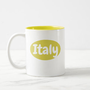 Tazza Gialla Italia Italien Tasse