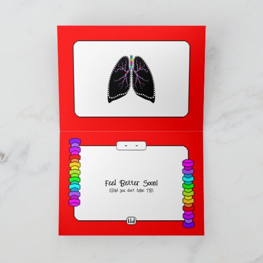 TB oder nicht TB Grußkarte Karte (Innenseite)