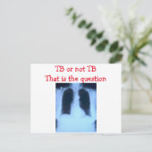 TB oder nicht TB Postkarte (Stehend Vorderseite)