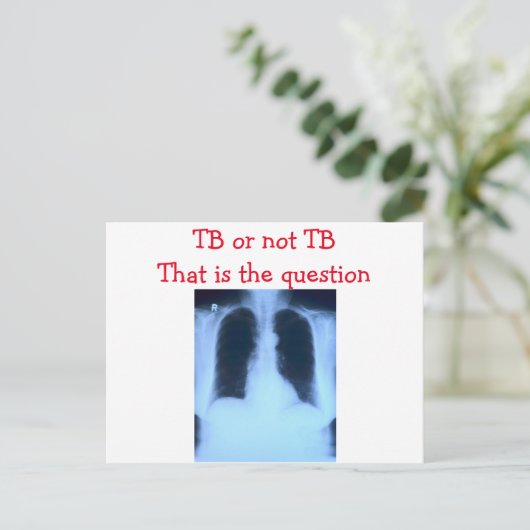 TB oder nicht TB Postkarte (Stehend Vorderseite)