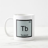 Tb - T-Shirt für Terabyte Funny Chemistry Element Kaffeetasse (Links)