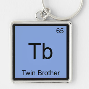 Tb - Twin Brother Funny Chemistry Element Symbol T Schlüsselanhänger