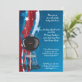 {TBA} 12x18 4. Juli Barbecue Einladung (Stehend Vorderseite)