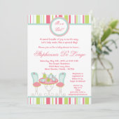 {TBA} 12x18 Trendy Tea Party Babydusche Einladung (Stehend Vorderseite)