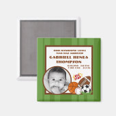 {TBA} 2"x2" All Star Green Announction Magnet (Vorderseite/Rückseite)