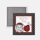 {TBA} 2"x2" Red Ladybug Ankündigungsmagnet Magnet (Vorderseite/Rückseite)