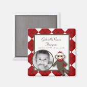 {TBA} 2"x2" Red Sock Monkey Ankündigung Magnet (Vorderseite/Rückseite)