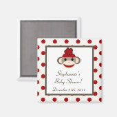 {TBA} 2"x2"Red Sock Monkey Gastgeschenk Magnet (Vorderseite/Rückseite)