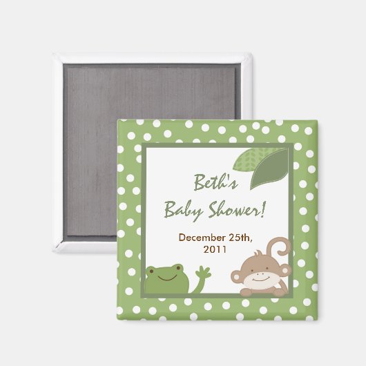 {TBA} 2"x2" Safari Adventure Gastgeschenk Magnet (Vorderseite/Rückseite)