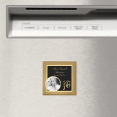 {TBA} 2"x2" Sweet 16 Gold Announcement Magnet (In Situ (Geschirrspüler))